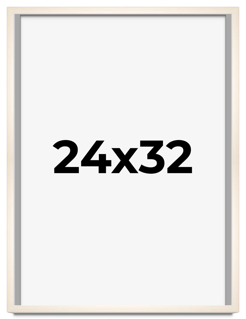Minimalist White Picture Frame - UV Acrylic, Foam Board Backing, Hanging Hardware